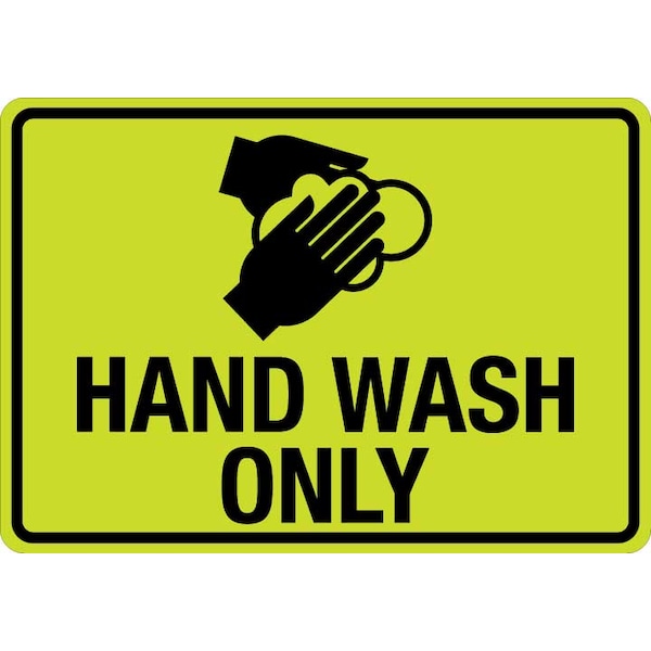 Lyle SignHand Wash Only (W Sym), LCUV-0071ST-RD_14x10 Hivis Reflective Decal Hand Wash Only (W Sym) LCUV-0071ST-RD_14x10 - main